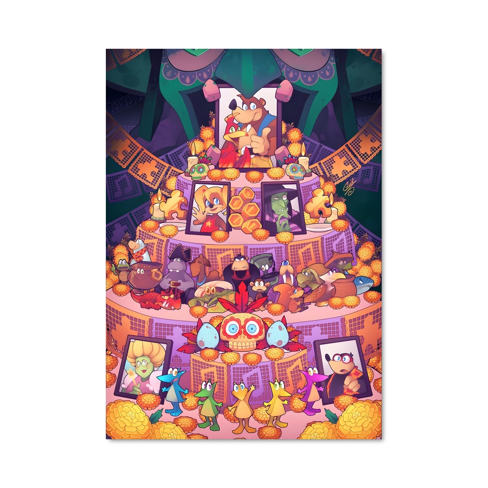 Poster Banjo et les Chats Enjoués – affiche Super Smash Bros